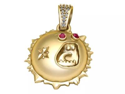 SUN PENDANT 3D PRINTABLE MODEL