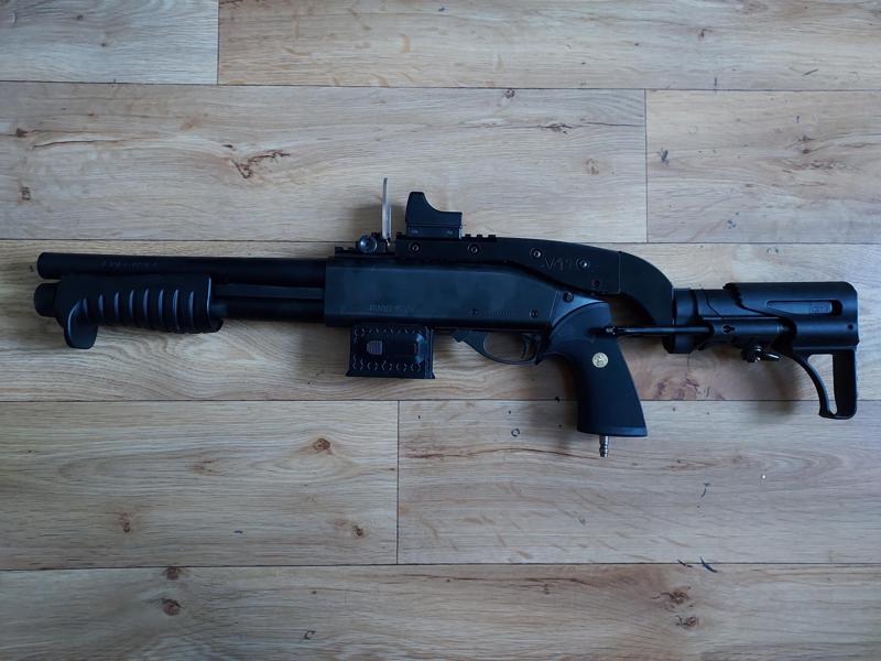 TOKYO MARUI M870 BREACHER AEG M4 stock adapter