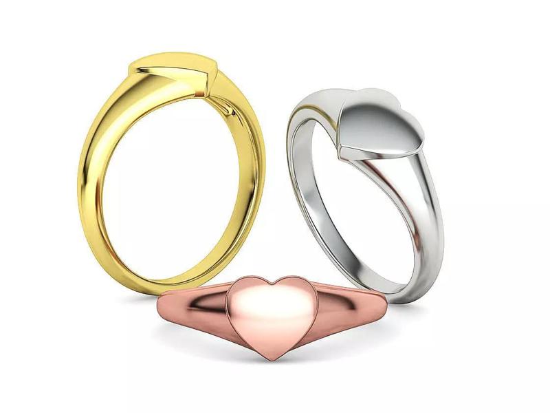 Heart Signet Women Ring Tiny Heart Statement ring