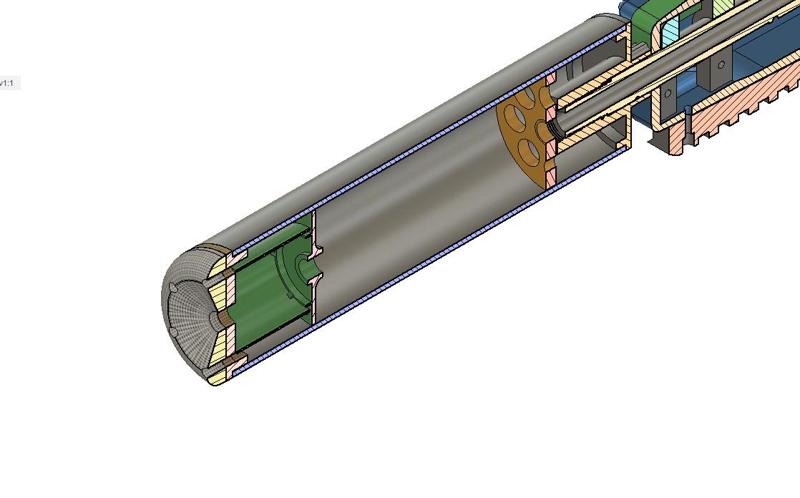 Airsoft soundmoderator for Bullpup "Malyuk"