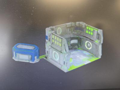 Sci-Fi Outpost Corner with Utility Module – Wargaming TerrCain