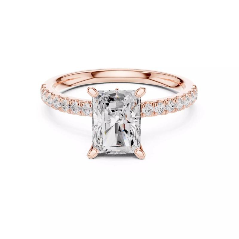 Radiant Diamond With Hidden Marquise Wedding Ring 3DM STL Video