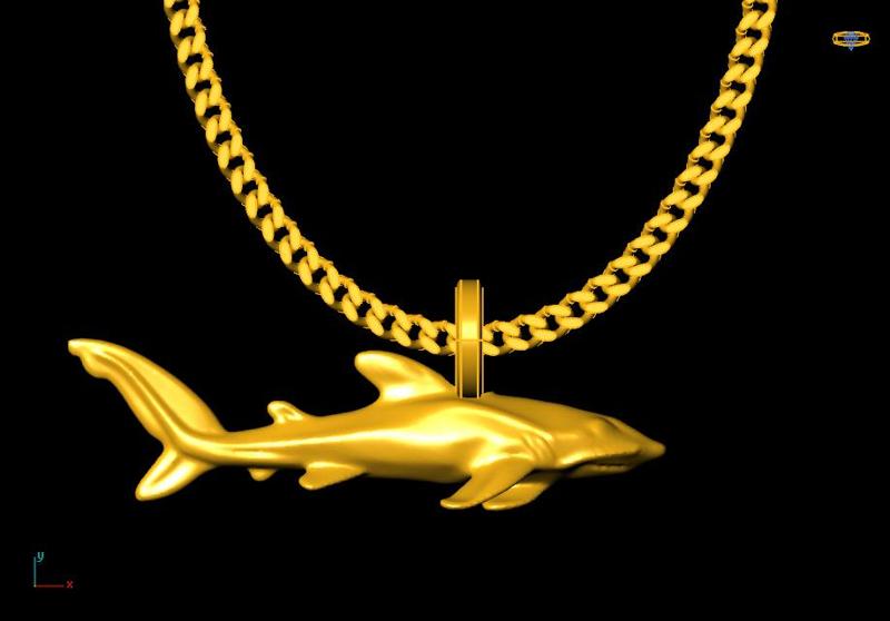 Shark charm 22mm