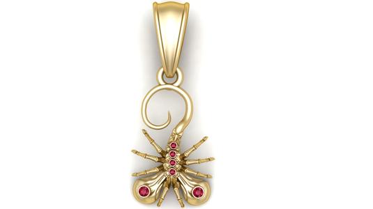 Gold Scorpion Pendant