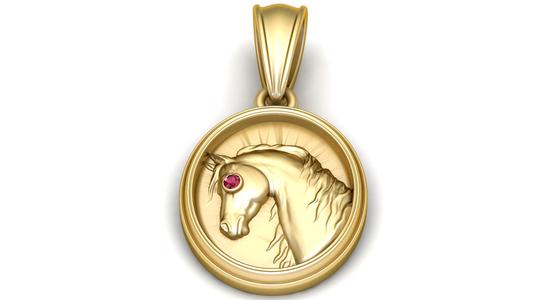 Gold Horse Pendant