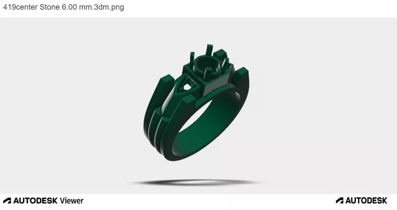 Men Ring With Round Cut Center Stone