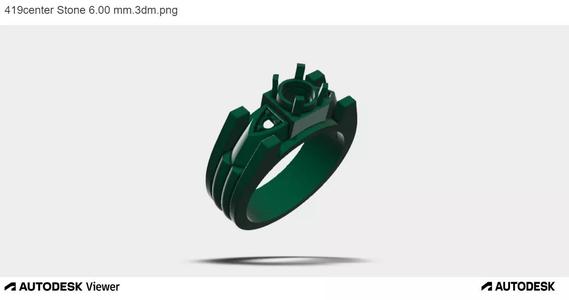 Men Ring With Round Cut Center Stone