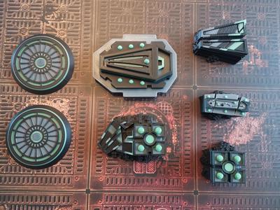 Futuristic Tomb - Light terrain (Debris & Teleportation pad)