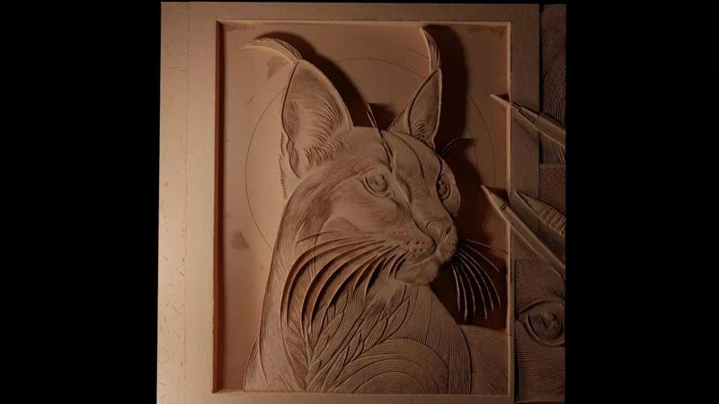 Caracal CNC 3d Print High Relief Sand Casting