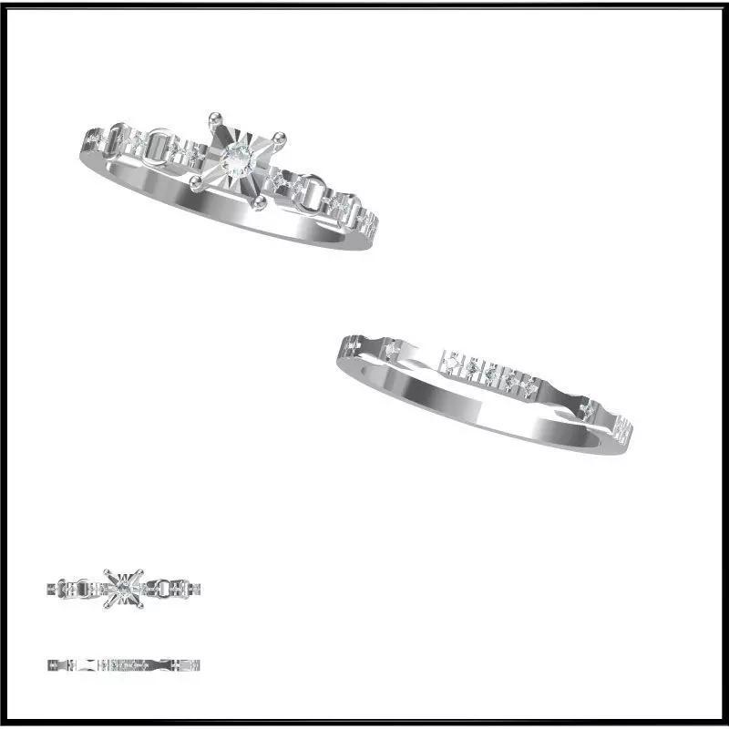 JCD Format Mens bridal set rings cad ring design