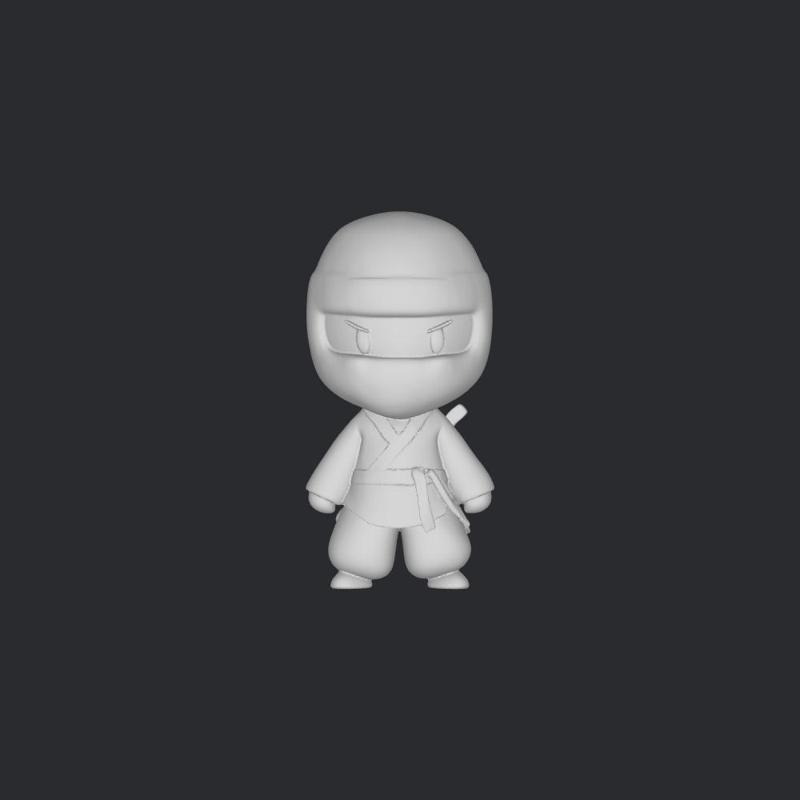 White Ninja – 3D Printable Figurine