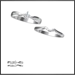 JCD Format Minimalist bridal set rings jewelcad