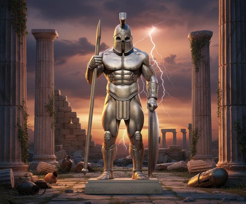 Guardian of the Fallen Temple – Ancient Warrior Bust