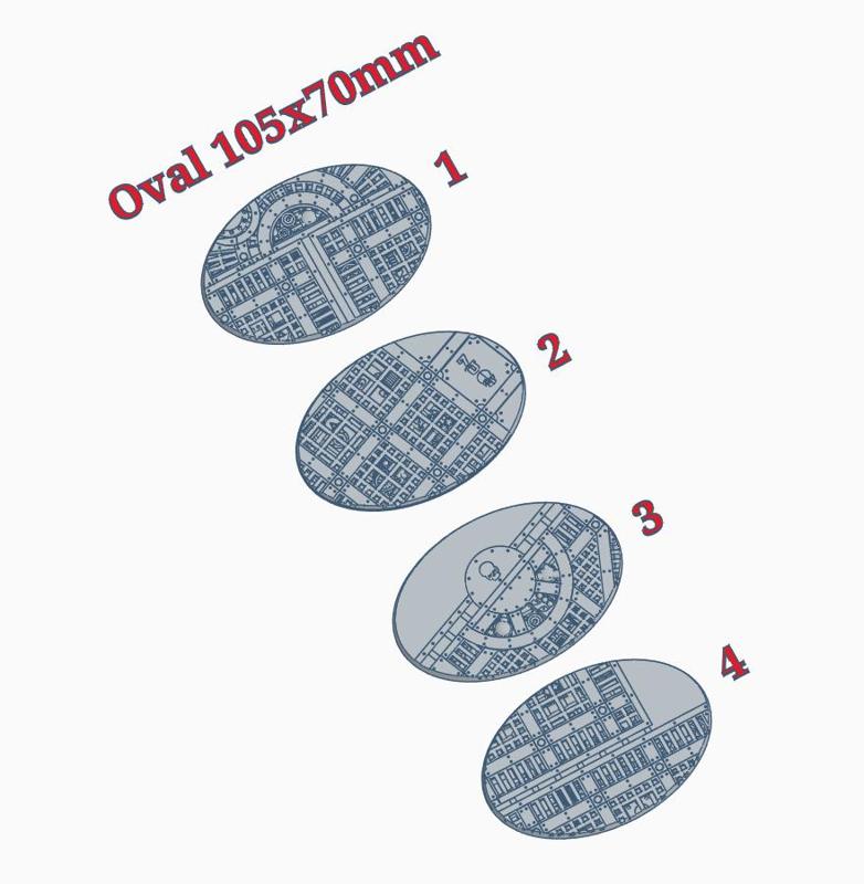 Oval Bases "Walkway" 105x70mm