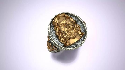 Men Jesus Ring 3D print model