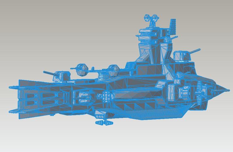 Salamis class  space cruiser( Low poly )