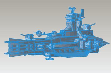 Salamis class  space cruiser( Low poly )