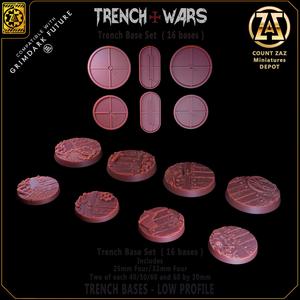 Trench Bases - 25mm 32mm 40mm 50mm 60mm and 30 by 60mm ( TRENCH CRUSADE )