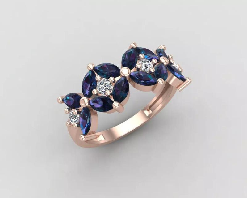 Flower ring 121-MW
