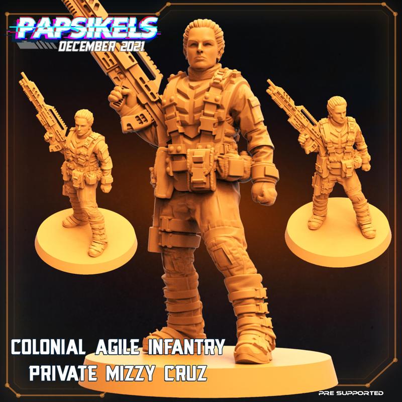 COLONIAL AGILE INFANTRY PRIVATE MIZZY CRUZ