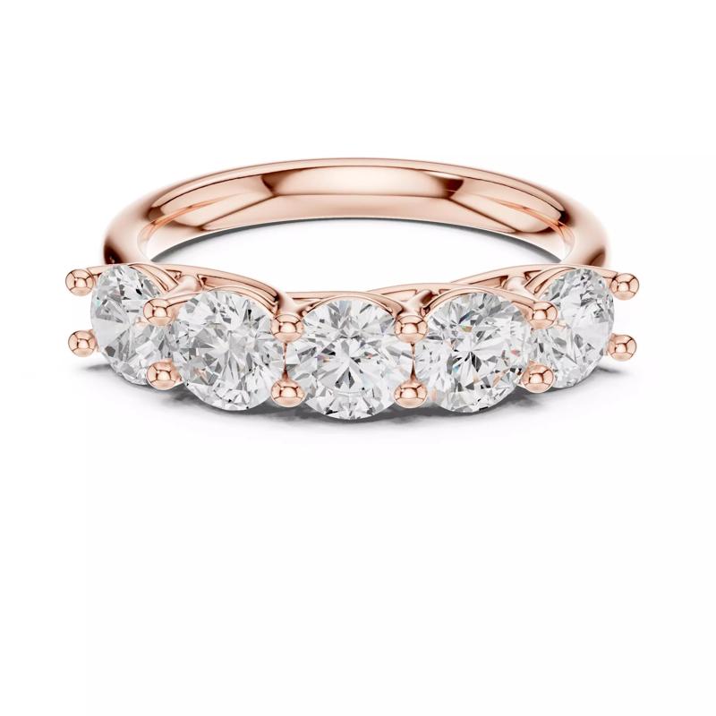 Five Round Diamond Trellis Setting Wedding Band 3DM STL Video