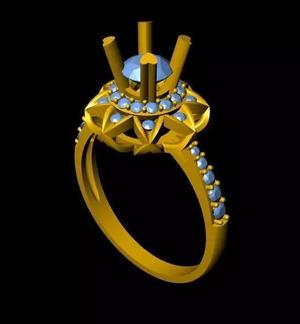 DiamondRing engagement ring with topaz