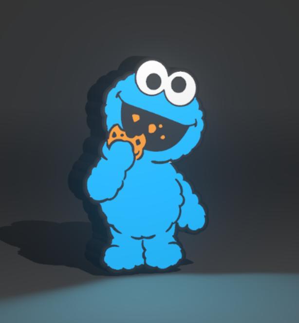 Cookie Monster Sesame Street lightbox / Cookie Monster Sesame Street light box