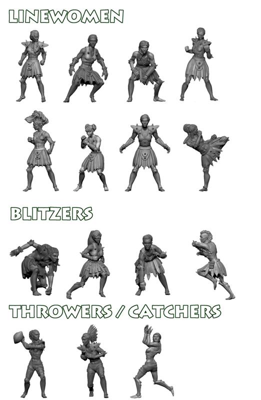 Bremusa's Blitz - Amazon / Human Blood Bowl team (15 positionals)
