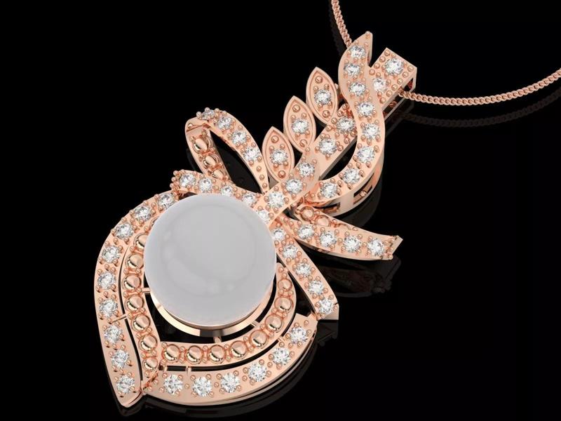 pearl pendant silver gold