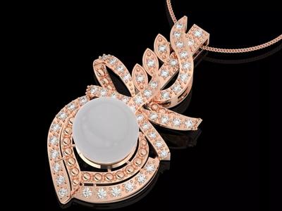 pearl pendant silver gold
