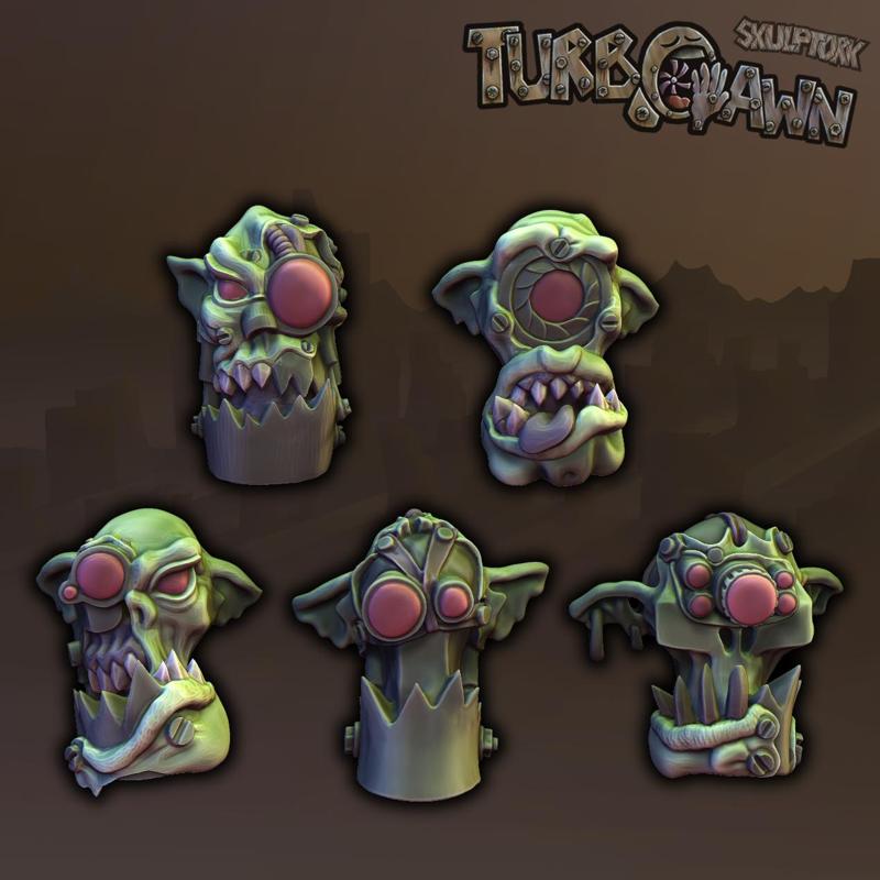 Skulptork cyborg heads #2