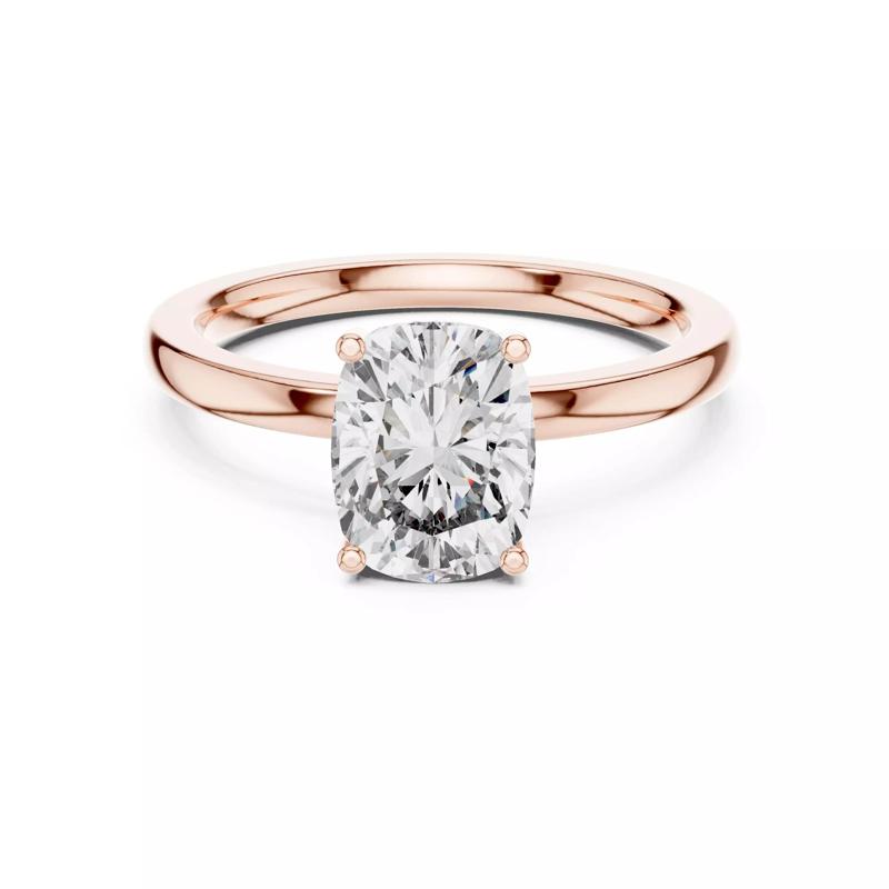 Elongated Cushion Cut Hidden Halo Engagement Ring 3DM STL Video