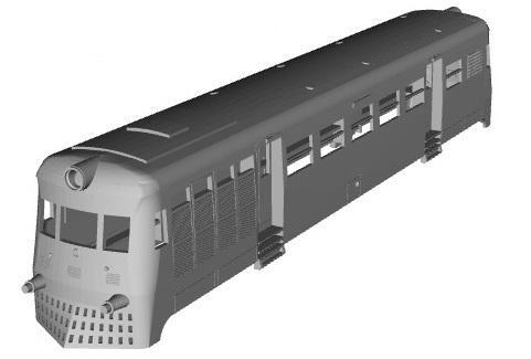 Ceylon(Sri Lanka) Railways T1 diesel electric railcar 1/100 scale