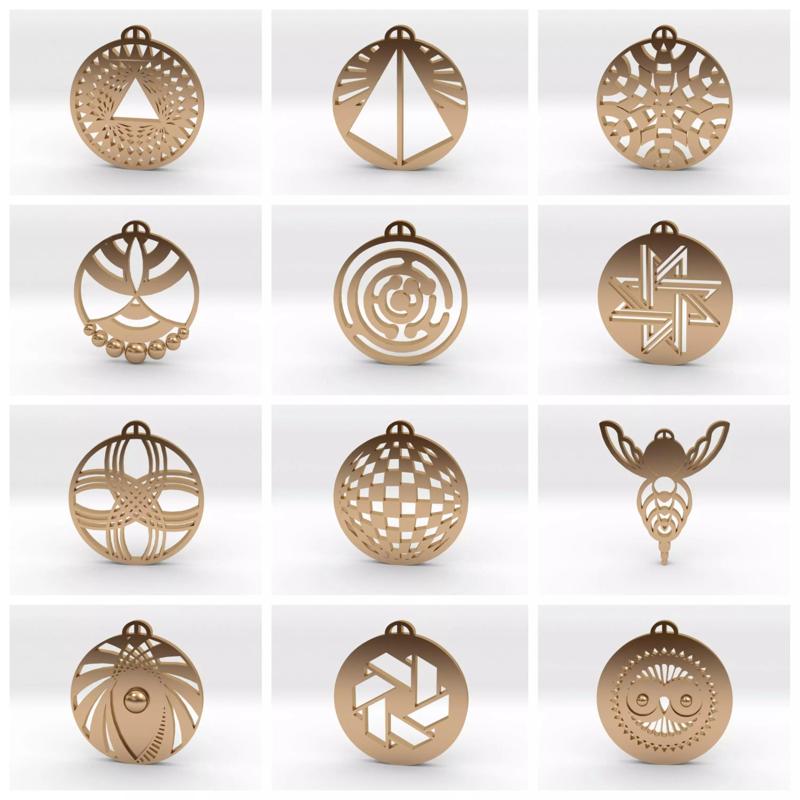 Crop Circle Pendants Pack VI