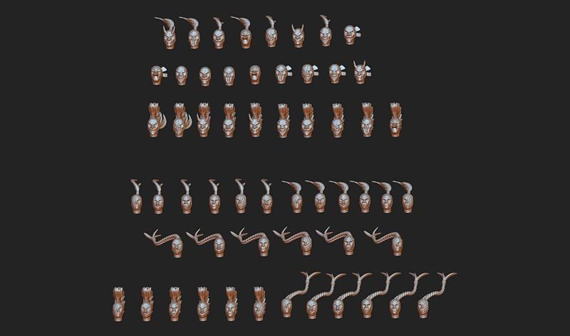 Harlequine combat squad masks 57 pieces set male/female