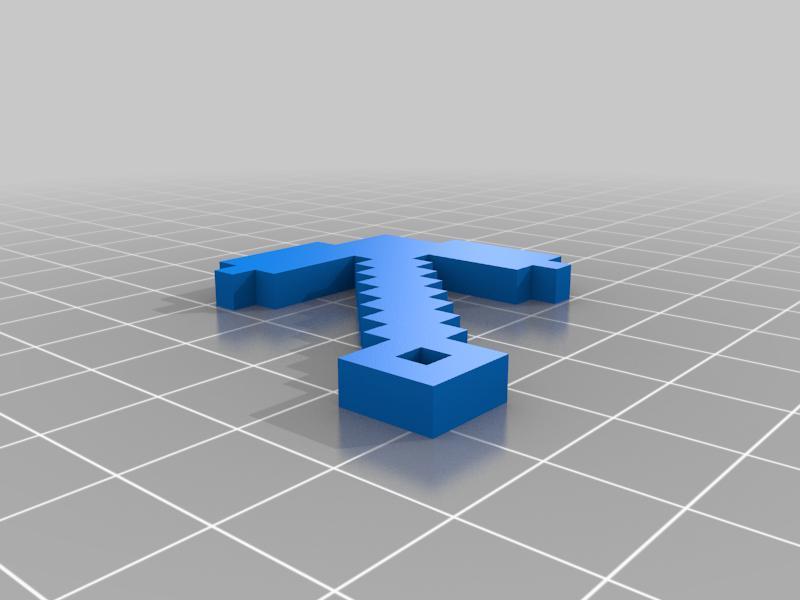 Minecraft Pickaxe Keychain
