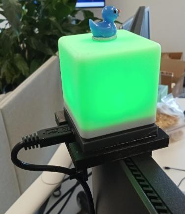 Monitor mount for PLT / Plantronics status indicator light