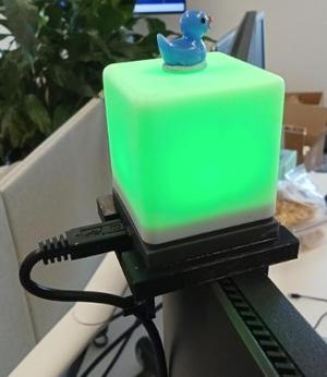 Monitor mount for PLT / Plantronics status indicator light