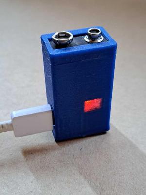 LiPo cell based 9v battery (NEDA1604) with USB C charger.