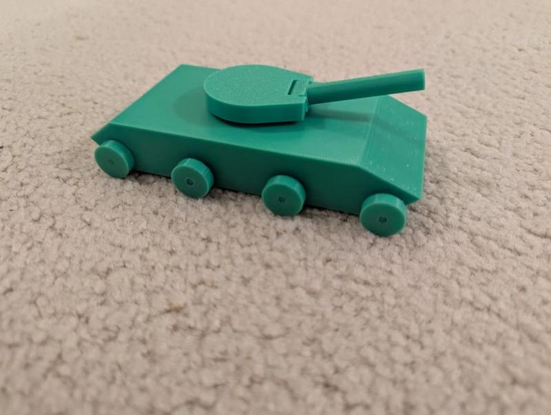Simple Tank (rotating turret, wheels)
