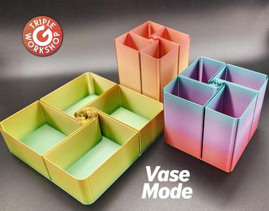 4 Compartment Caddy with a Twist - Vase Mode