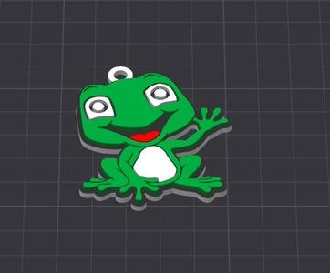 cute animal , frankie the frog keychain \ necklace charm (free for commercial use)