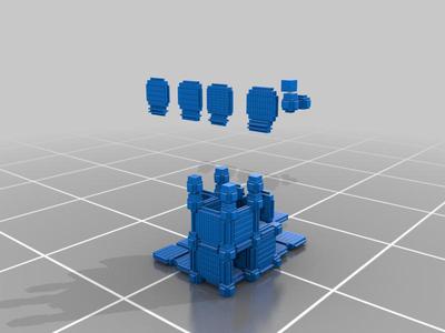4 file tiles modular wall and floor brick terrain tiles