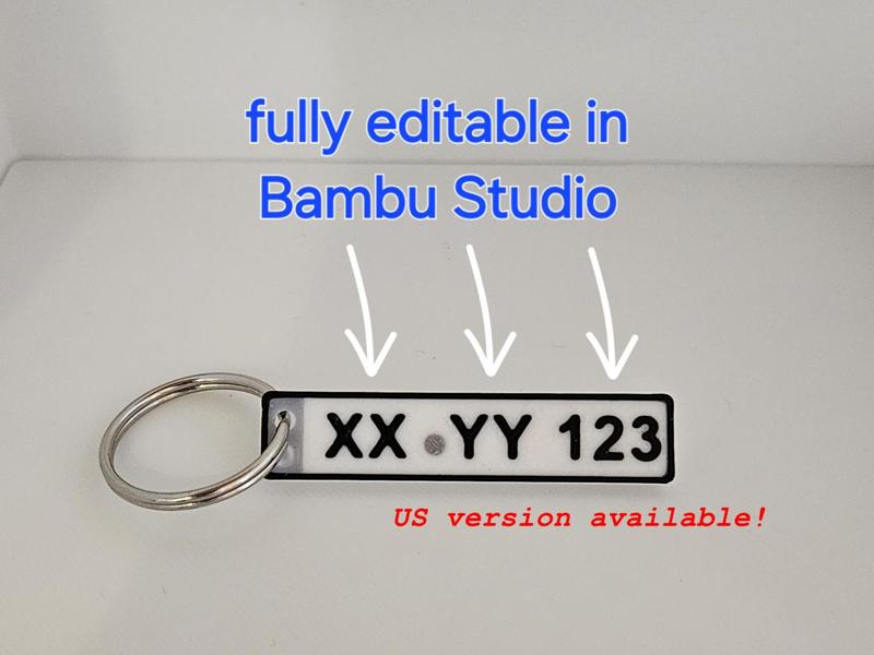 Nummernschild Anhänger / license plate key chain