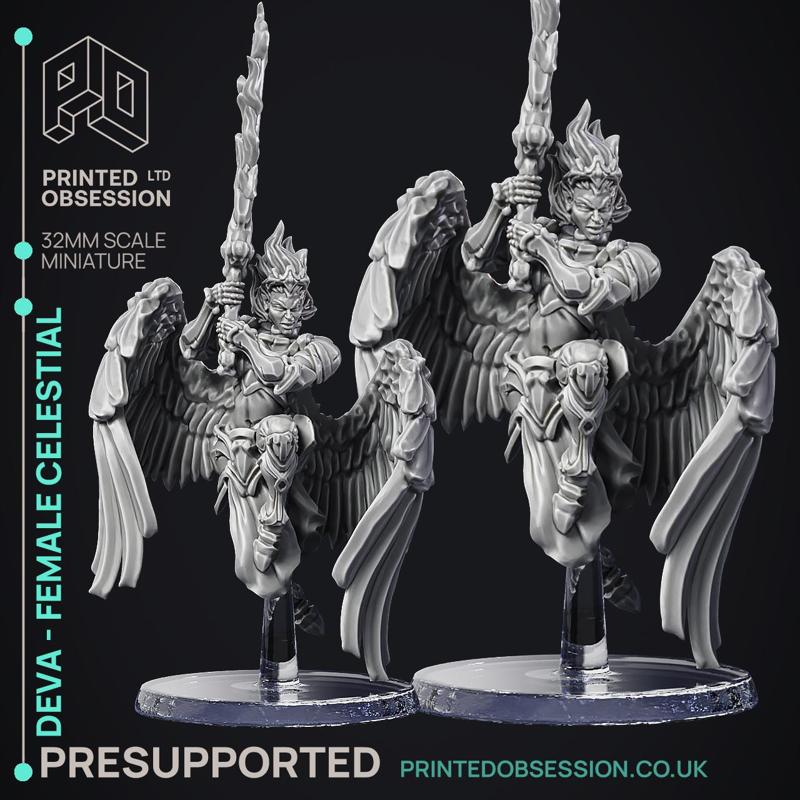Deva Acolyte - Celestial Fighter - PRESUPPORTED - Heaven Hath no fury - 32 mm scale