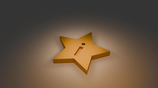 Star with i initial engraved