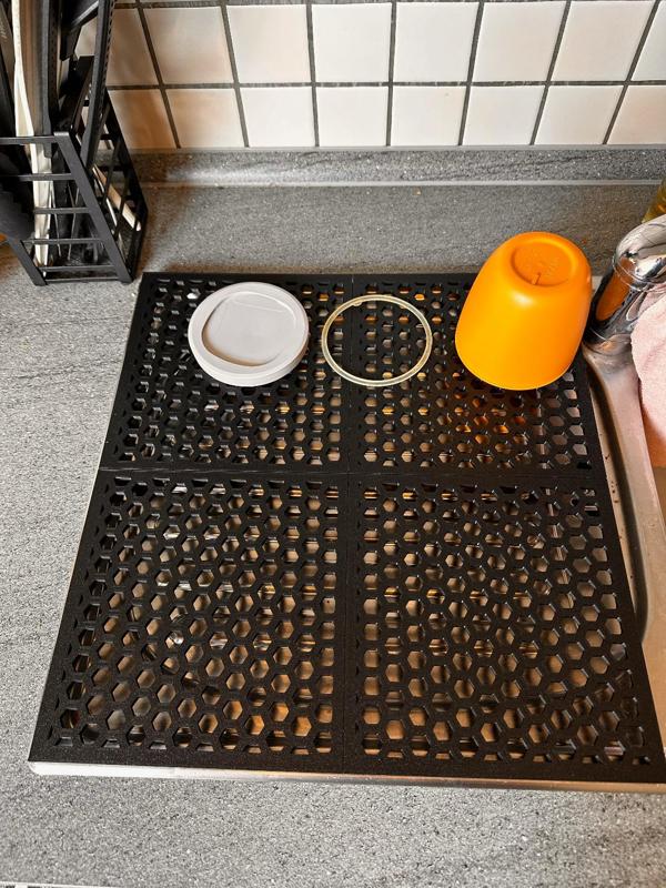 Abtropfplatte drip tray kitchen sink Küche spüle abdeckung cover plate hexagon