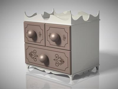 Small table top cabinet with drawers