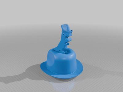 feedira wutth a dino whereing a fedora