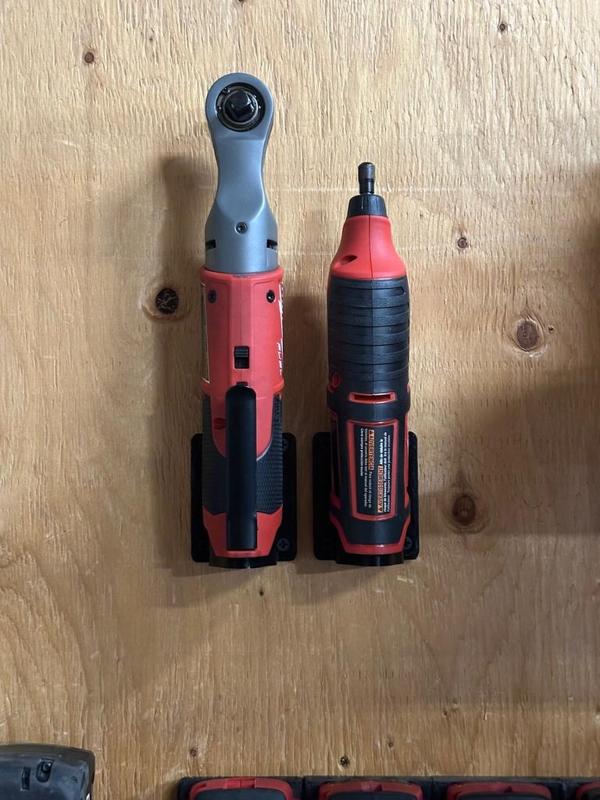 Heavy Duty Milwaukee M12 Fuel Tool Wall Mount Organizer for Ratchet, Rotary Tool